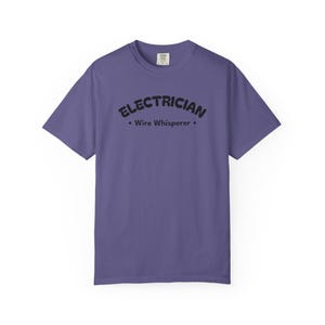 Electrician Wire Whisperer - Tradesman Shirt - Electrical Worker Tee - Funny Electrician Gift - Black Text image 9