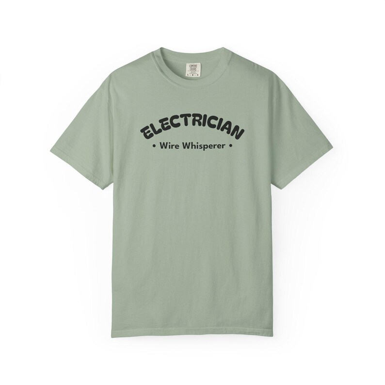 Electrician Wire Whisperer - Tradesman Shirt - Electrical Worker Tee - Funny Electrician Gift - Black Text image 4