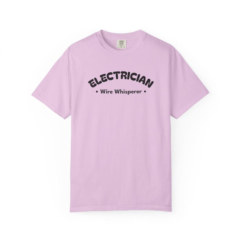 Electrician Wire Whisperer - Tradesman Shirt - Electrical Worker Tee - Funny Electrician Gift - Black Text image 10