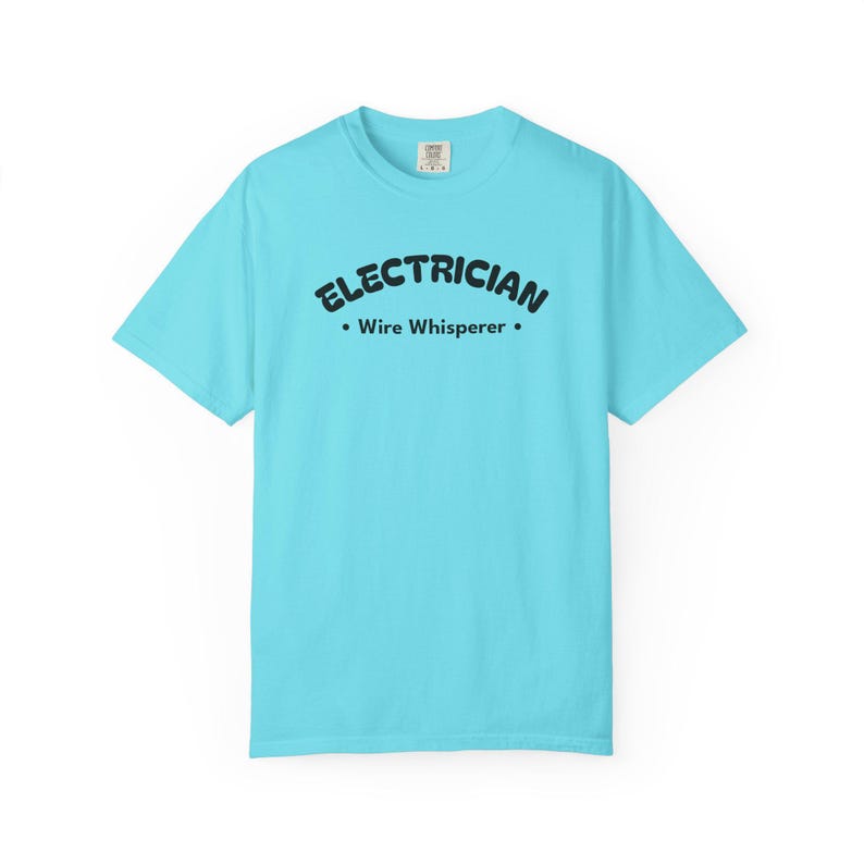 Electrician Wire Whisperer - Tradesman Shirt - Electrical Worker Tee - Funny Electrician Gift - Black Text image 6