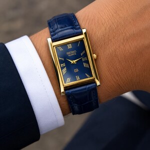 Vintage Blue and Gold Watch - Etsy display picture 2