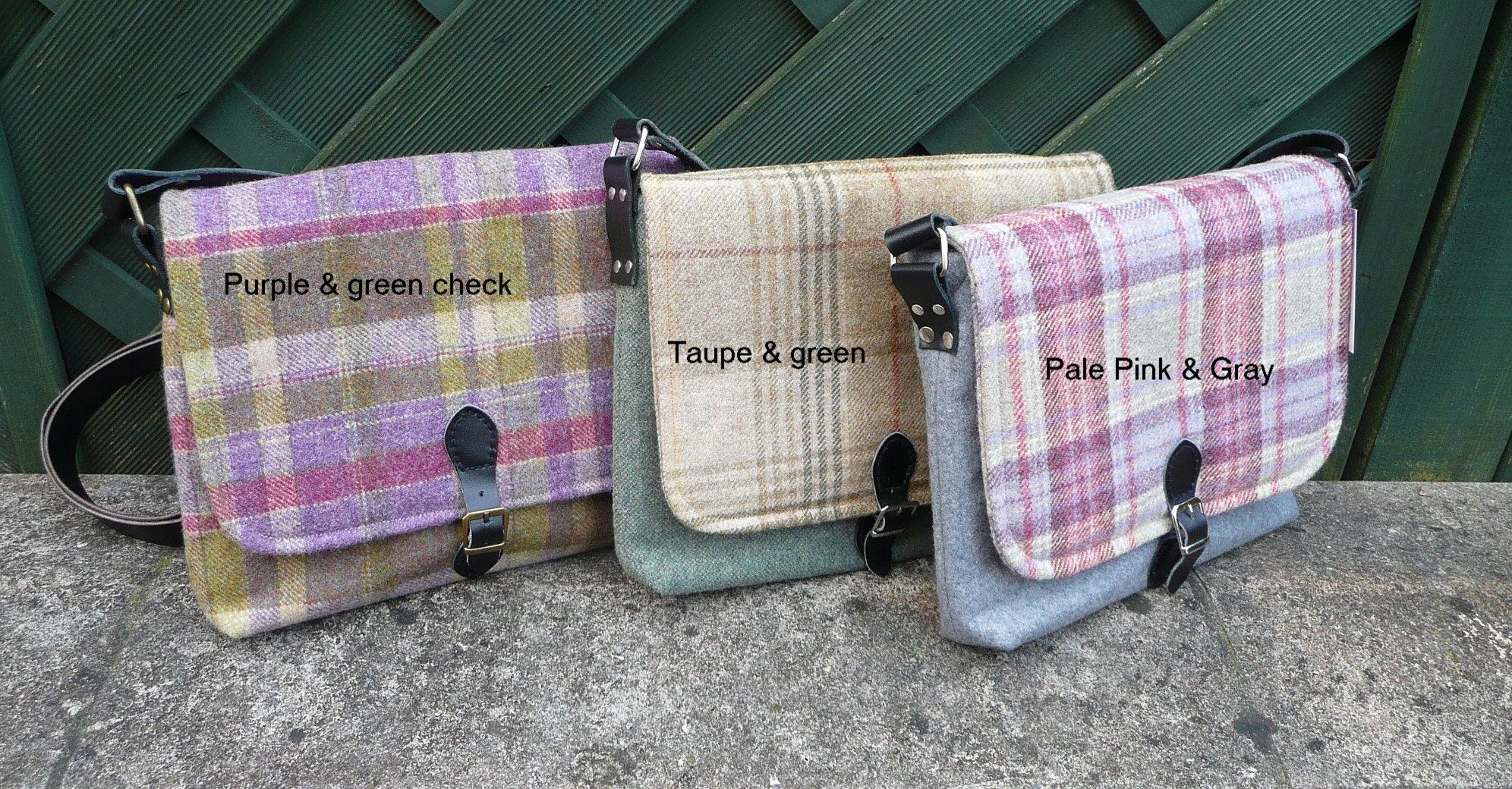 Messenger Bag Sling Bag Crossbody Bag Plaid Tweed messenger Etsy