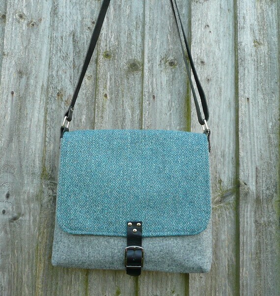 Grey tweed handbag on sale