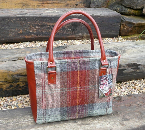 Leather and tweed handbag deals