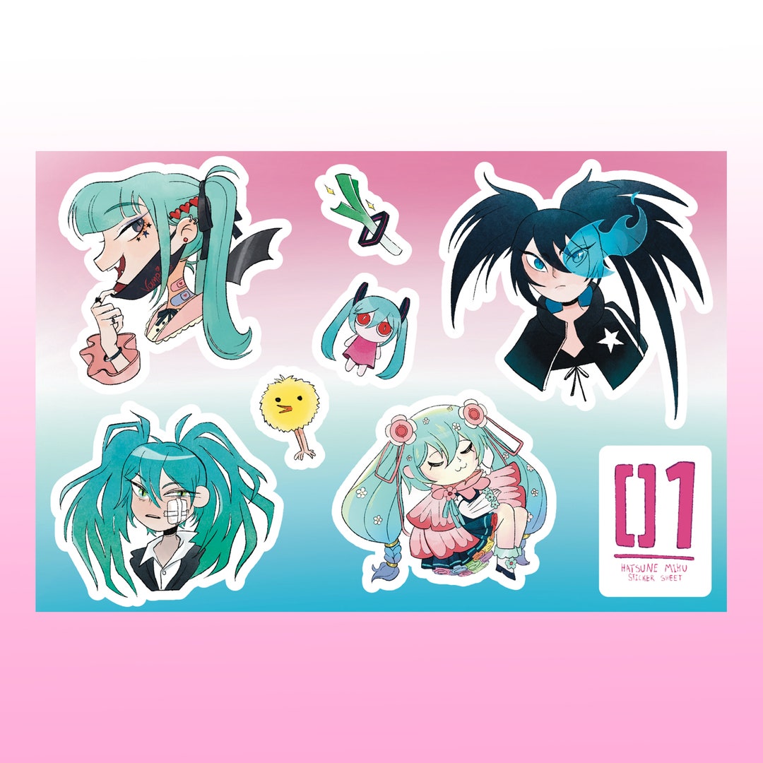 Miku Sorry Sticker Miku Sticker Sheet - Etsy