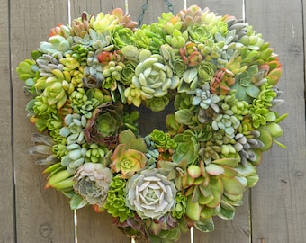 Succulent Wreath, Heart Shaped Succulent Wreath, Fall Wedding, Wedding Decor, Fall Wedding Table, Fall Wreath, Housewarming Gift