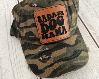 Bad Ass Dog Mama baseball hat, dog mom hat, Dog Mother’s Day present, gift from the dog, funny dog hat, dog walking hat