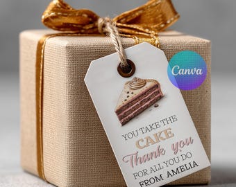 Editable Teacher Gift Tag Canva Template | Thank You Teacher Printable ...
