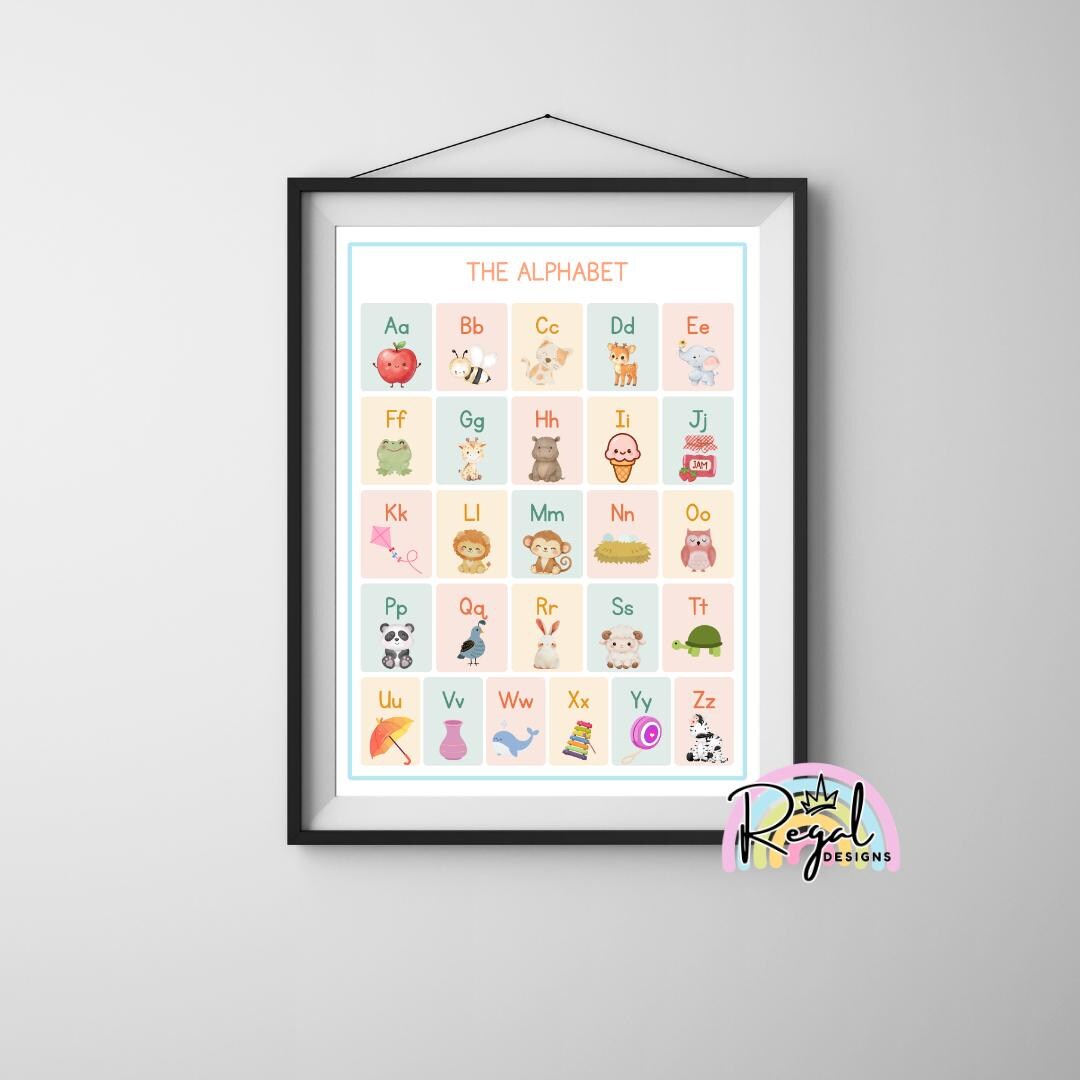 Alphabet Poster Printable | ECD Learning |ABC Animals Toddler Learning ...