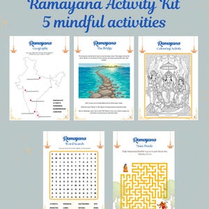 Ramayana-paket: Nedräkning + aktivitetskit. Mindfulness-inlärning för barn vid hinduiska högtider (PDF)