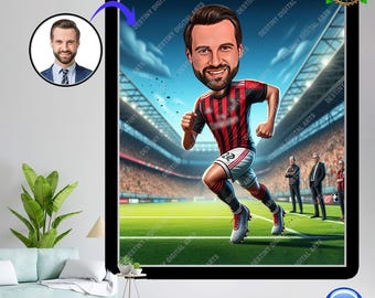 Caricatura deportiva personalizada / Retrato de atleta personalizado (descarga digital)