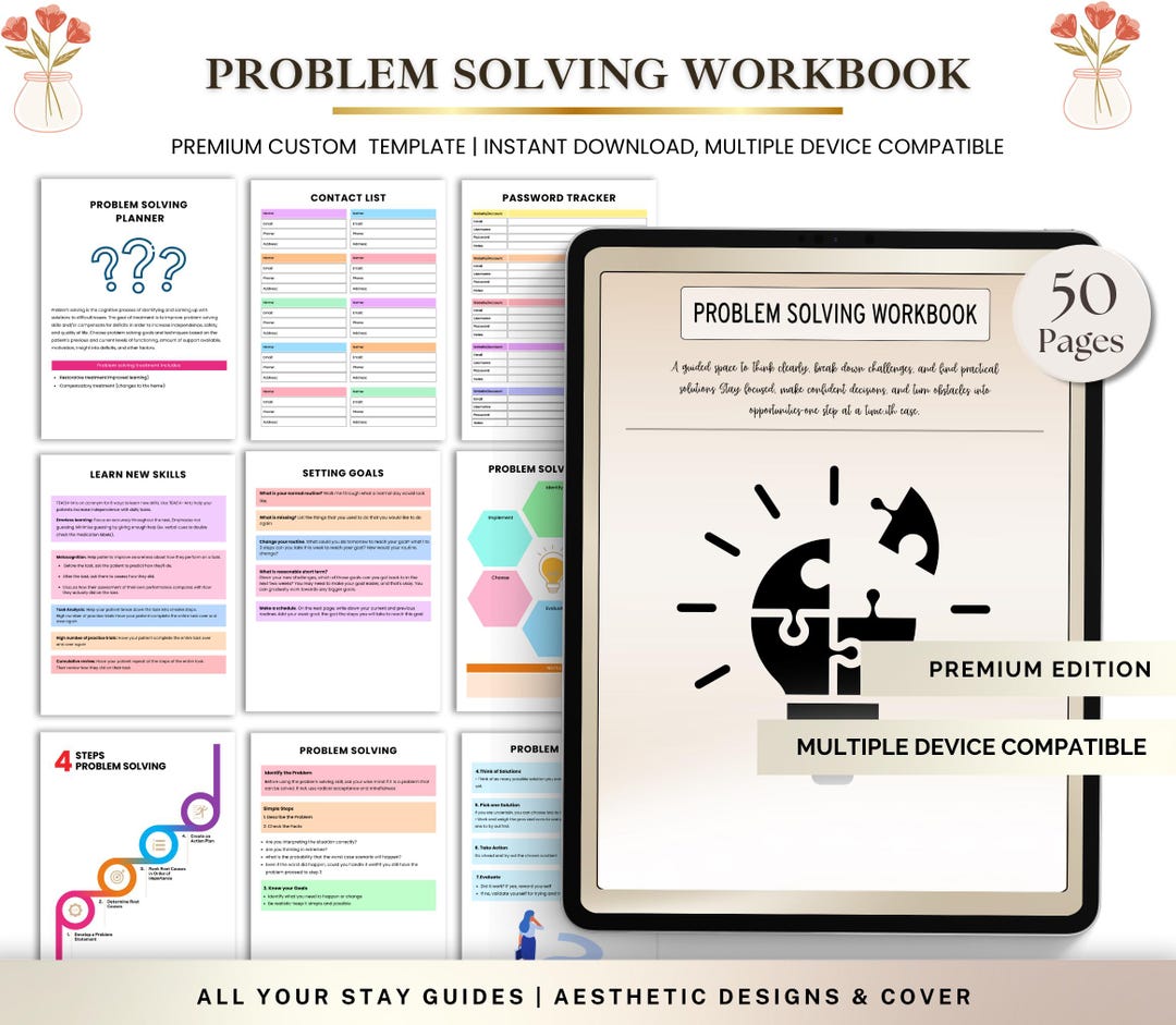 Problem Solving Workbook Printable, Critical Thinking Worksheets ...