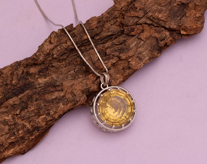 Hand-Carved Bear Quartz Pendant | Sterling Silver Sculptural Necklace