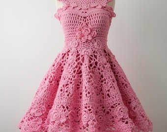 Crochet Ladies Frock Pattern | Elegant Dress PDF for Beginners | Size 15-16 years