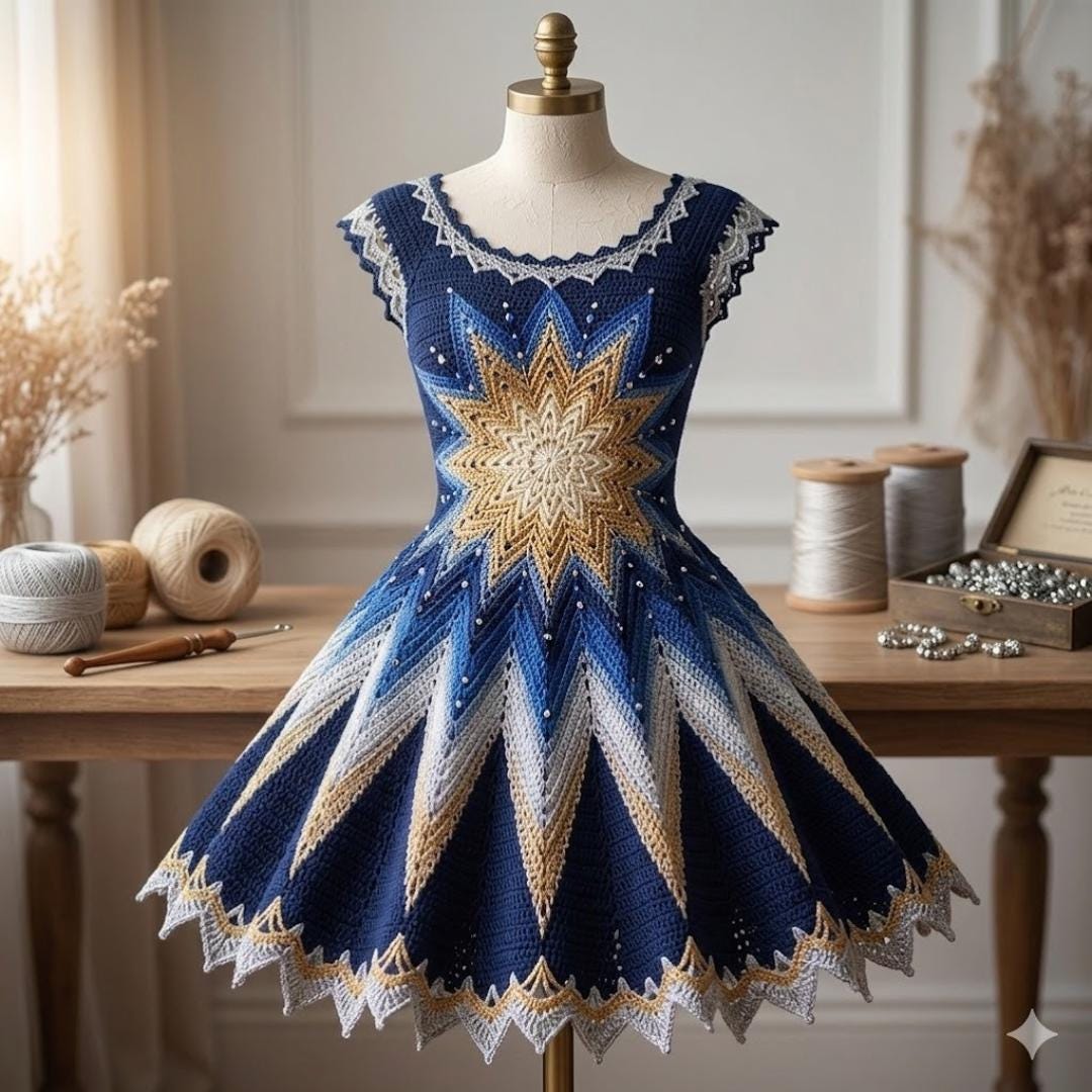 Blue Gold Baby Dress - Etsy