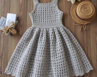 Handmade Crochet Frock Pattern | Girls' Winter Dress (PDF Pattern) | Size 5 years