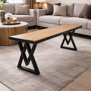Banco “Black&Light Oak”, hecho a mano en roble.