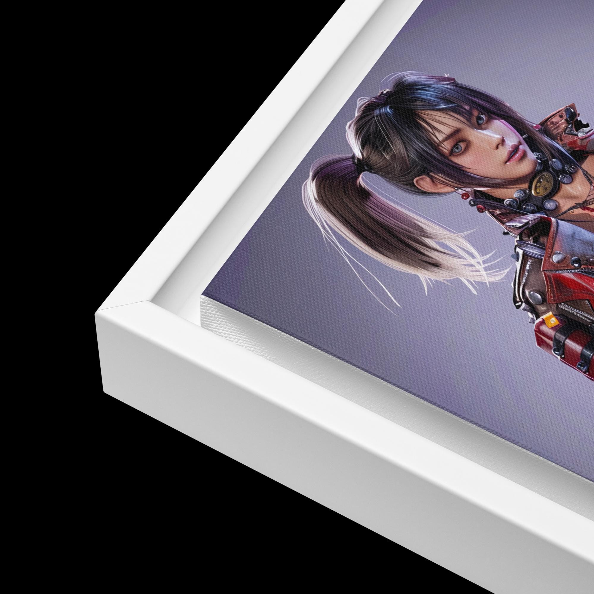 Sexy Cyberpunk Girl Canvas Art With Frame - Futuristic Wall Decor for ...