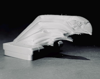 3D Printed Gargoyle Diorama 1:12 Scale | Gothic Eagle Statue Display Base | Dark Knight Inspired Figure Scene | Action Figure Display