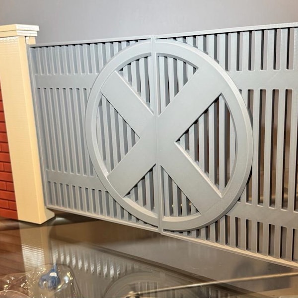 Diorama di X-Men Mansion Gate per action figure in scala 1/12 / Solo file digitale