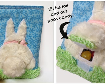 Little Bunny Poo Poo Treat Quilt Applique Pattern - PDF Download - cozy nest design