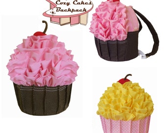 Cupcake Backpack & Pillow - Paper Sewing Pattern - cozy nest design