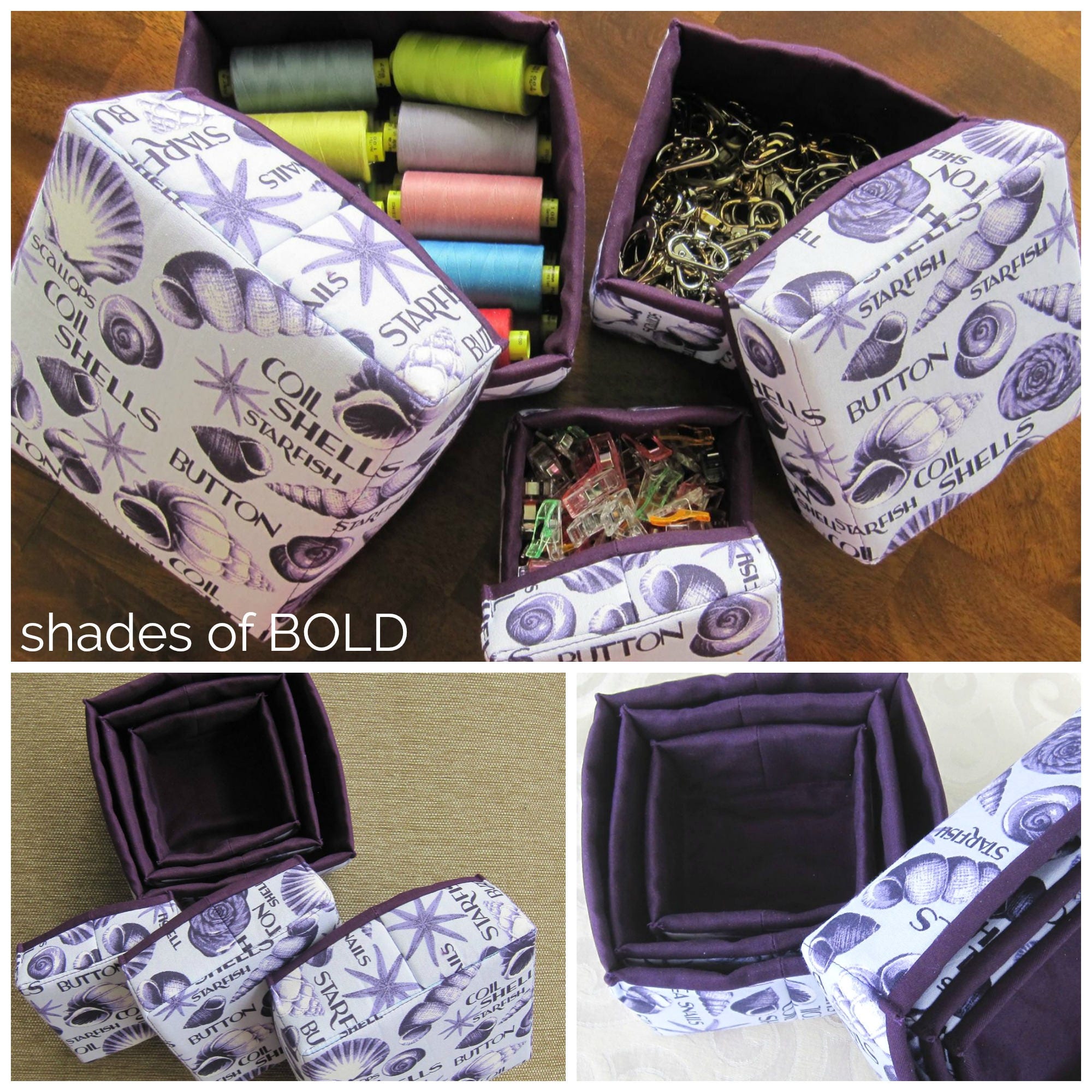 Sewing Pattern: Nesting Boxes, 6 Sizes, DIGITAL, Organization, Storage ...