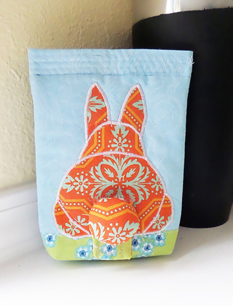 Little Bunny Poo Poo Treat Quilt Applique Pattern PDF Download cozy nest design image 4
