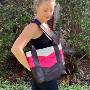 Sewing Pattern: Digital, Seat Belt Motor City Tote, seatbelt webbing bag, purse, shoulder bag, pdf pattern, kits available, upcycled purse image 3