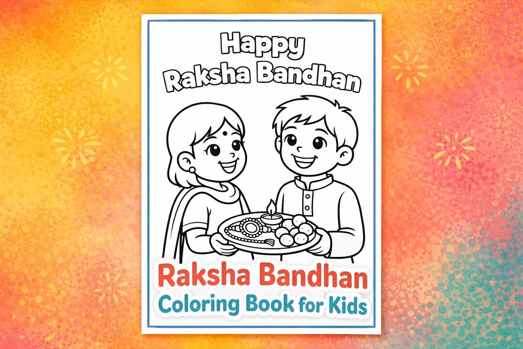 Raksha Bandhan Coloring Book for Kids | Printable Rakhi Coloring Pages ...
