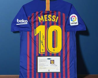 Lionel Messi SIGNED Rare 15/16 FC Barcelona Rare Shirt/jersey +