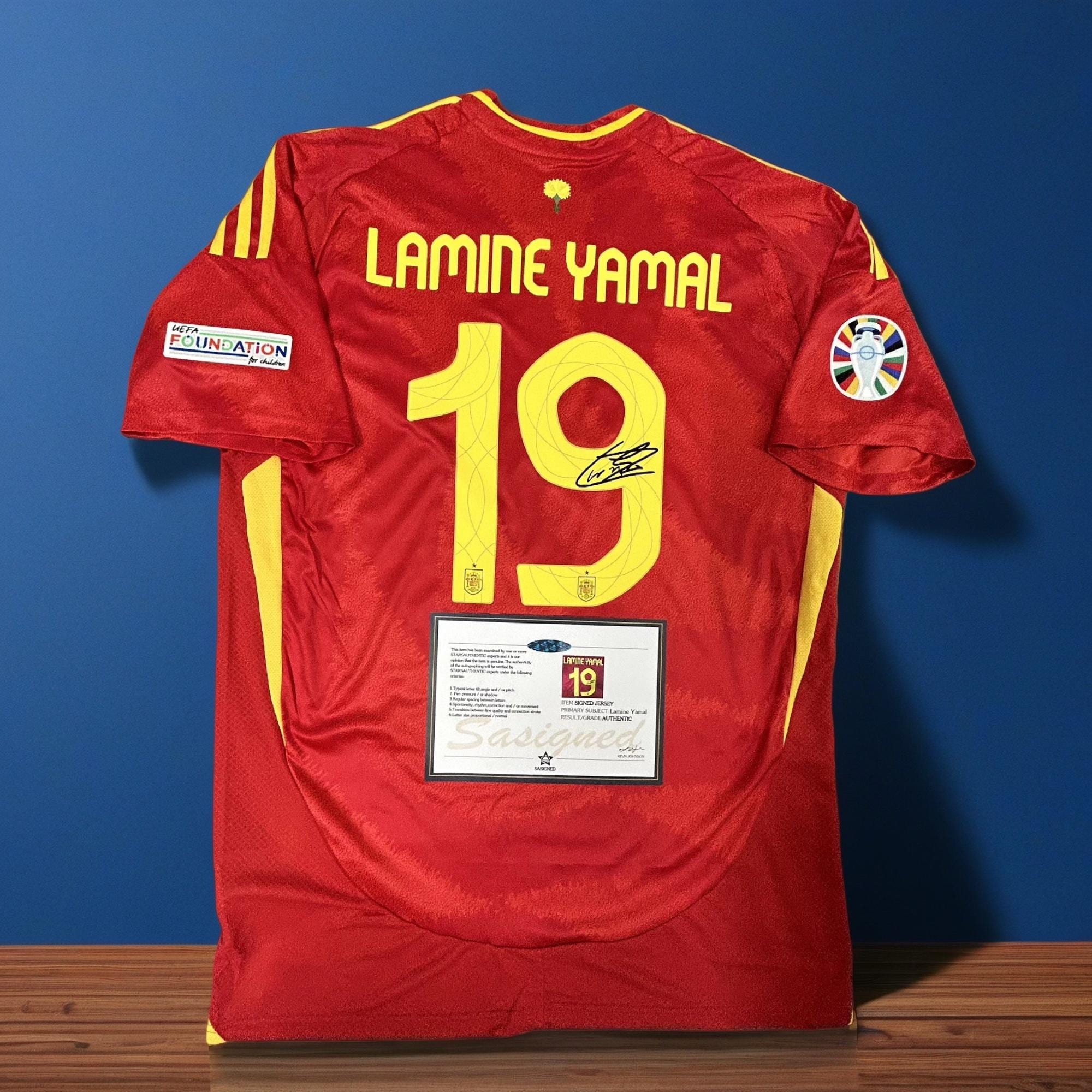 Lamine Yamal Signed Jersey - Etsy