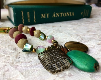 Salvaged Vintage beads necklace