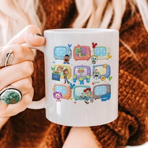 Disneyland Pixar Toy Story 5 All Characters Mug, Woody, Buzz, Jessie, Bo Peep, Television Group Family Matching Mug, Disneytrip 2026 image 1