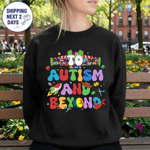 To Autism and Beyond T-shirt, Toy Story Autism Awareness shirt, Buzz Lightyear Autism Shirt, Puzzle Piece T-shirt, Family Trip shirts Bild 4