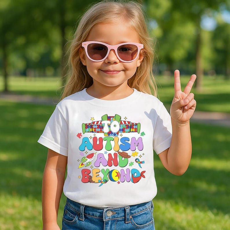 To Autism and Beyond T-shirt, Toy Story Autism Awareness shirt, Buzz Lightyear Autism Shirt, Puzzle Piece T-shirt, Family Trip shirts Bild 10