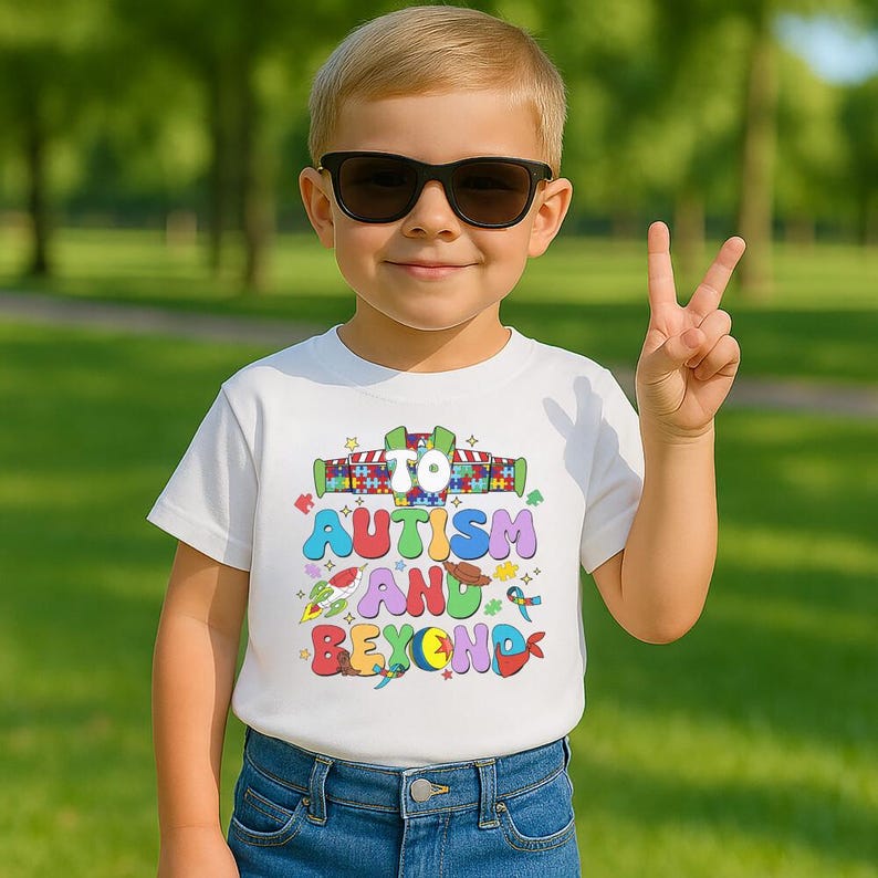 To Autism and Beyond T-shirt, Toy Story Autism Awareness shirt, Buzz Lightyear Autism Shirt, Puzzle Piece T-shirt, Family Trip shirts Bild 9