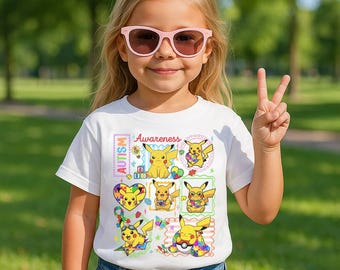 Pokeball Pikachu Autism Shirt, In April We Wear Blue Shirt, Autism Awareness Tee, Special Education Tee, Pikachu Autism Shirt, Gift For Son