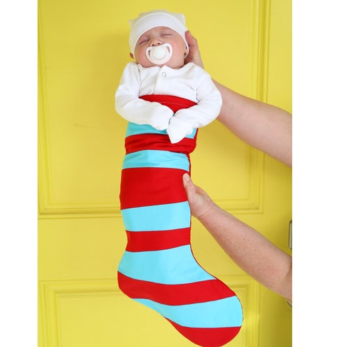 Wonky Striped Christmas Stocking