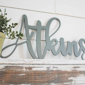 Wood Name Sign, Nursery Name Sign, Wood Script Name, Above Crib Name, Script Wedding Name, Cursive Name, Custom Sign