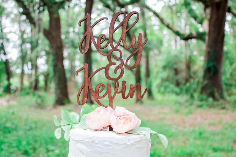 Custom Wedding Cake Topper / Wood Cake Topper / Other Colors Etsy