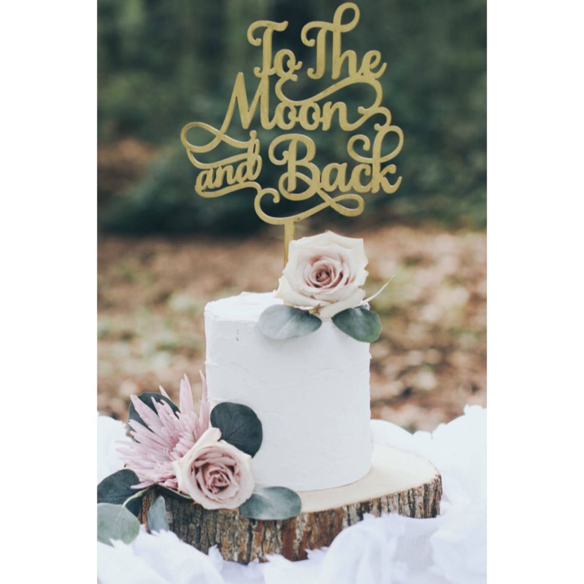 To the Moon and Back CAKE TOPPER / Ships in 3-5 Business Days - Etsy