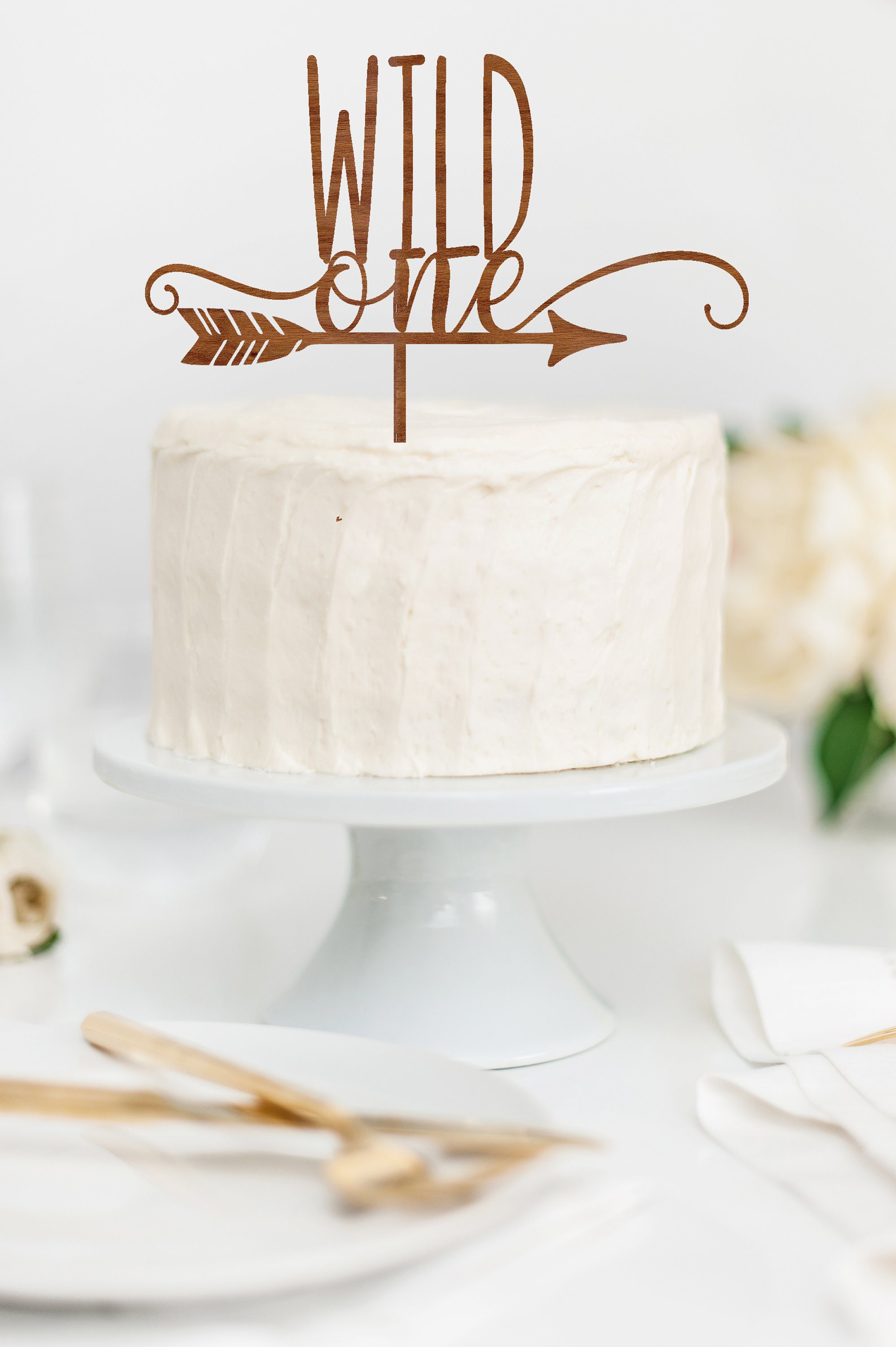 WILD ONE Cake Topper Wood. Boho Cake topper. First ...