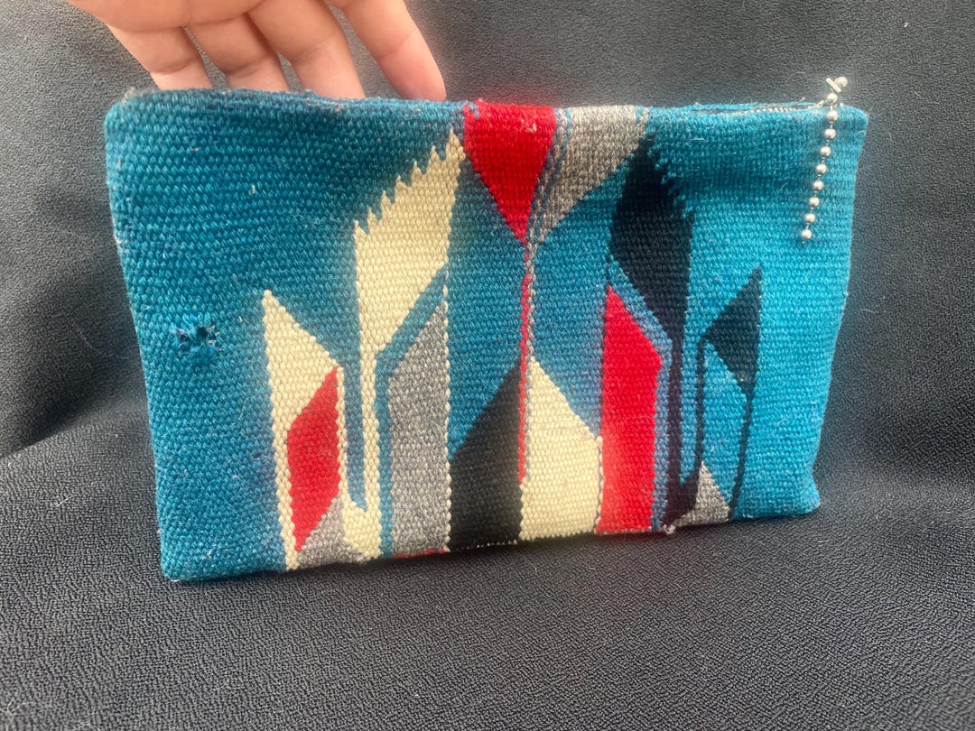 Vintage 1940s 1950s Blue Handwoven Chimayo Wool Purse - Etsy