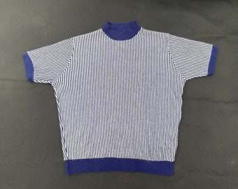 Pull rayé en maille vintage des années 1960