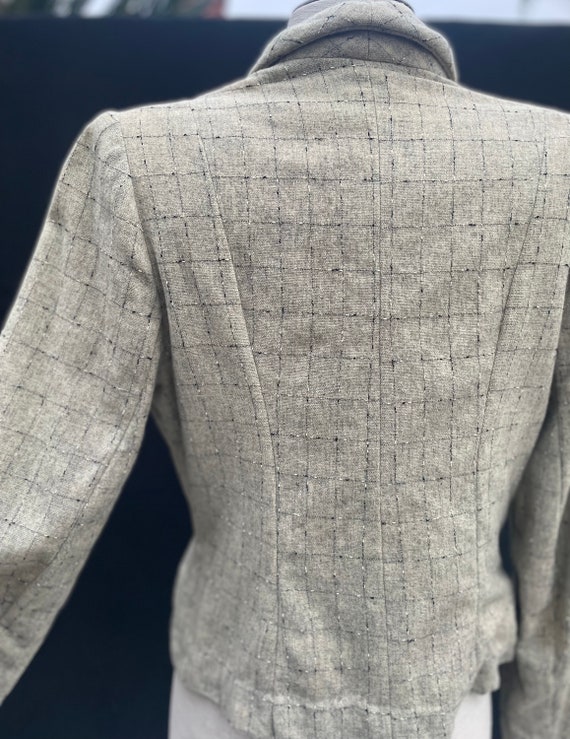 Vintage 1950s textured grey fleck suit jacket - image 5