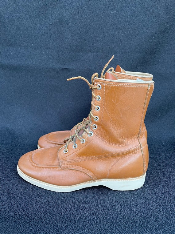 Vintage 1950s leather lace up work boots