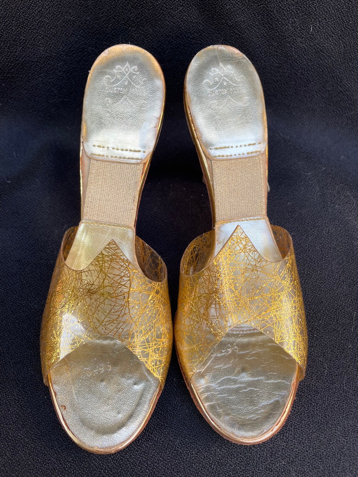 1950s Widows Peak Gold Swirl Confetti Lucite Springolators - Etsy