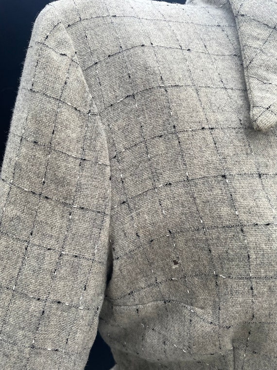 Vintage 1950s textured grey fleck suit jacket - image 8