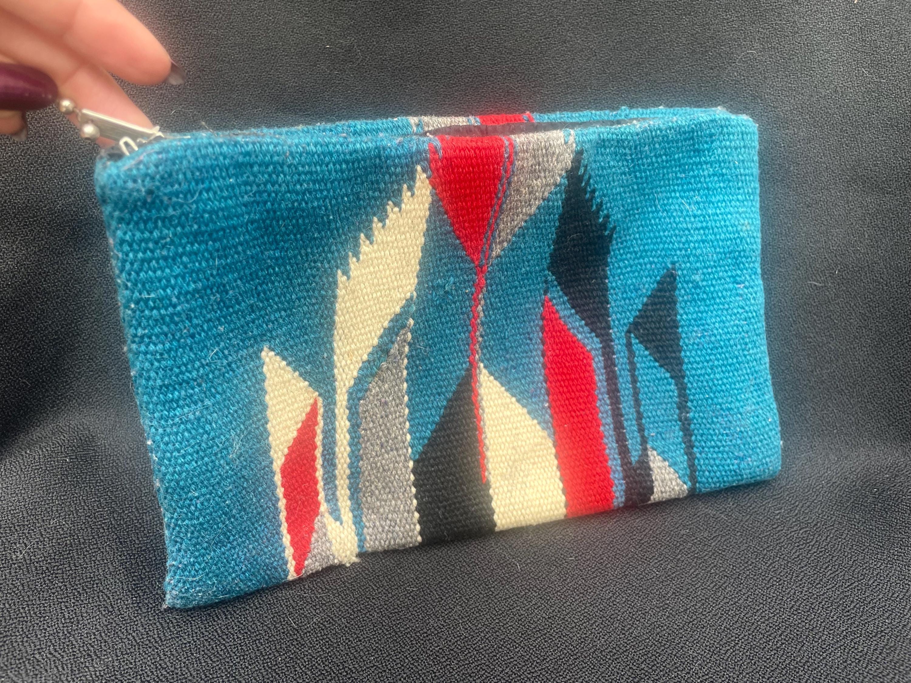 Vintage 1940s 1950s Blue Handwoven Chimayo Wool Purse - Etsy